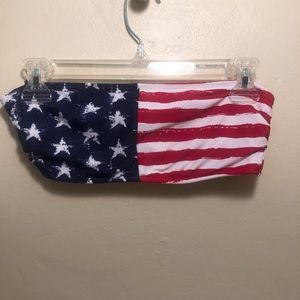 American flag strapless bikini top